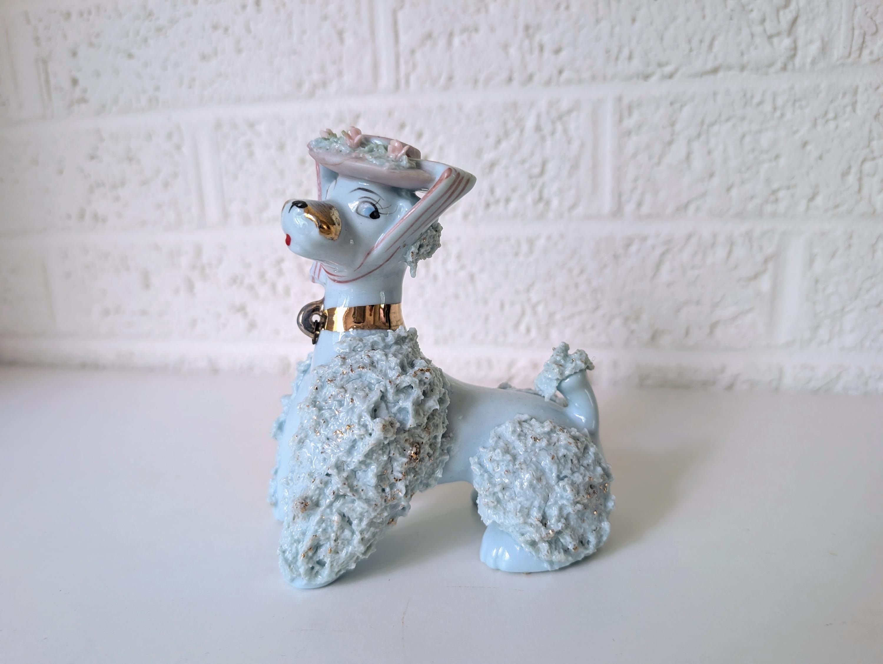 Vintage Ceramic Poodle With Hat - Etsy