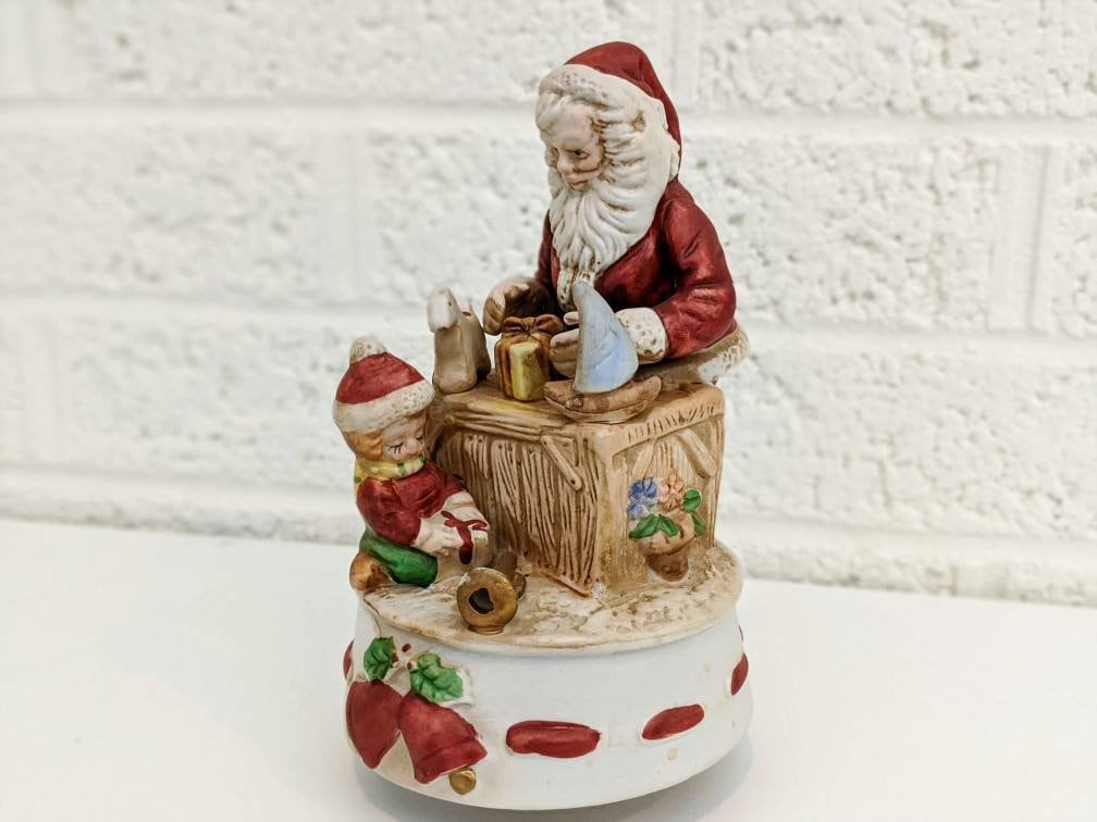 Santa porcelain music box - Etsy 日本