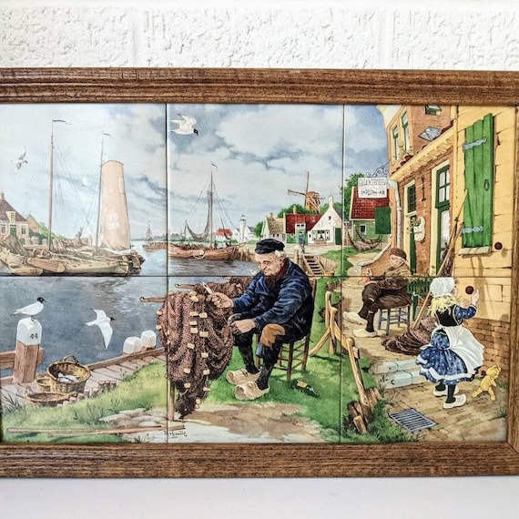 Mosa Holland Framed Ceramic Tile Mosaic | J.C.V. Hunnick