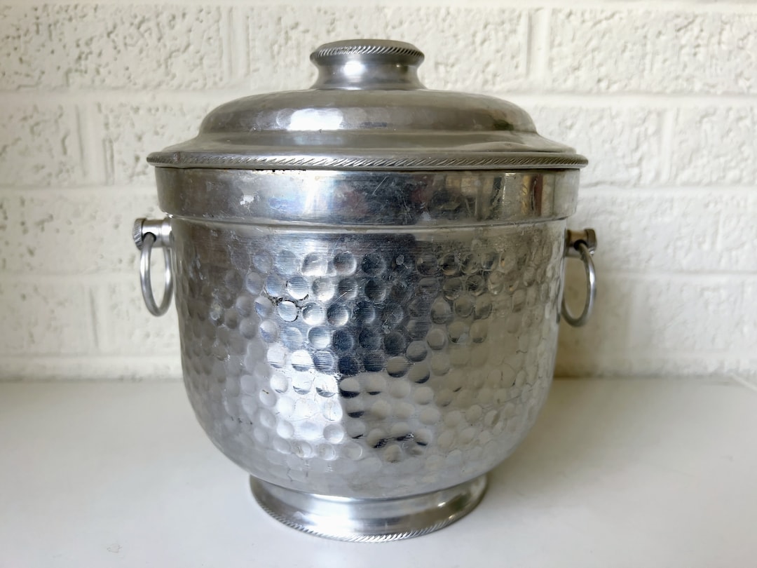 Vintage Aluminum Ice Bucket Made in Italy Etsy
