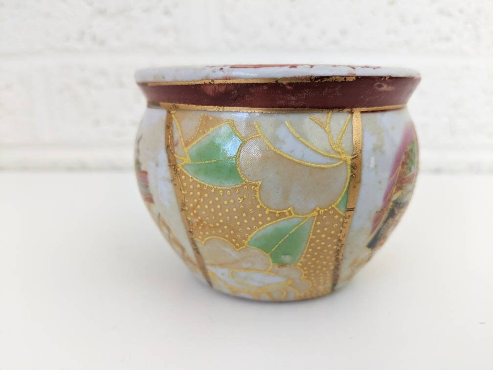 Vintage Satsuma Style Bowl Etsy