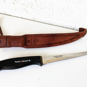 Vintage Normark Fillet Knife Puukko Knife Made in Finland Fiskars Stainless  Steel Blade With Original Leather Sheath -  Israel