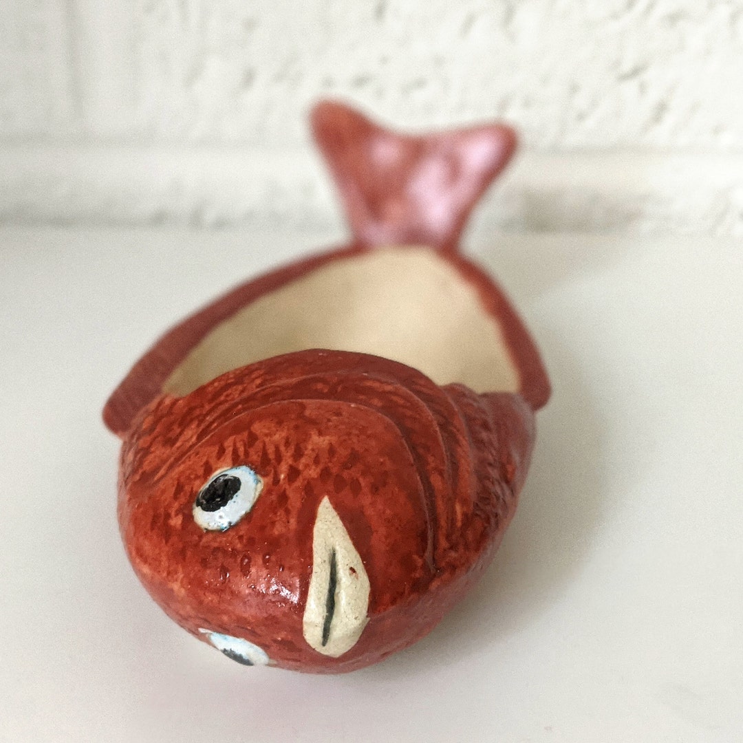 ONE Antique Porcelain Figural Fishbone Dish | Hand Painted - Etsy