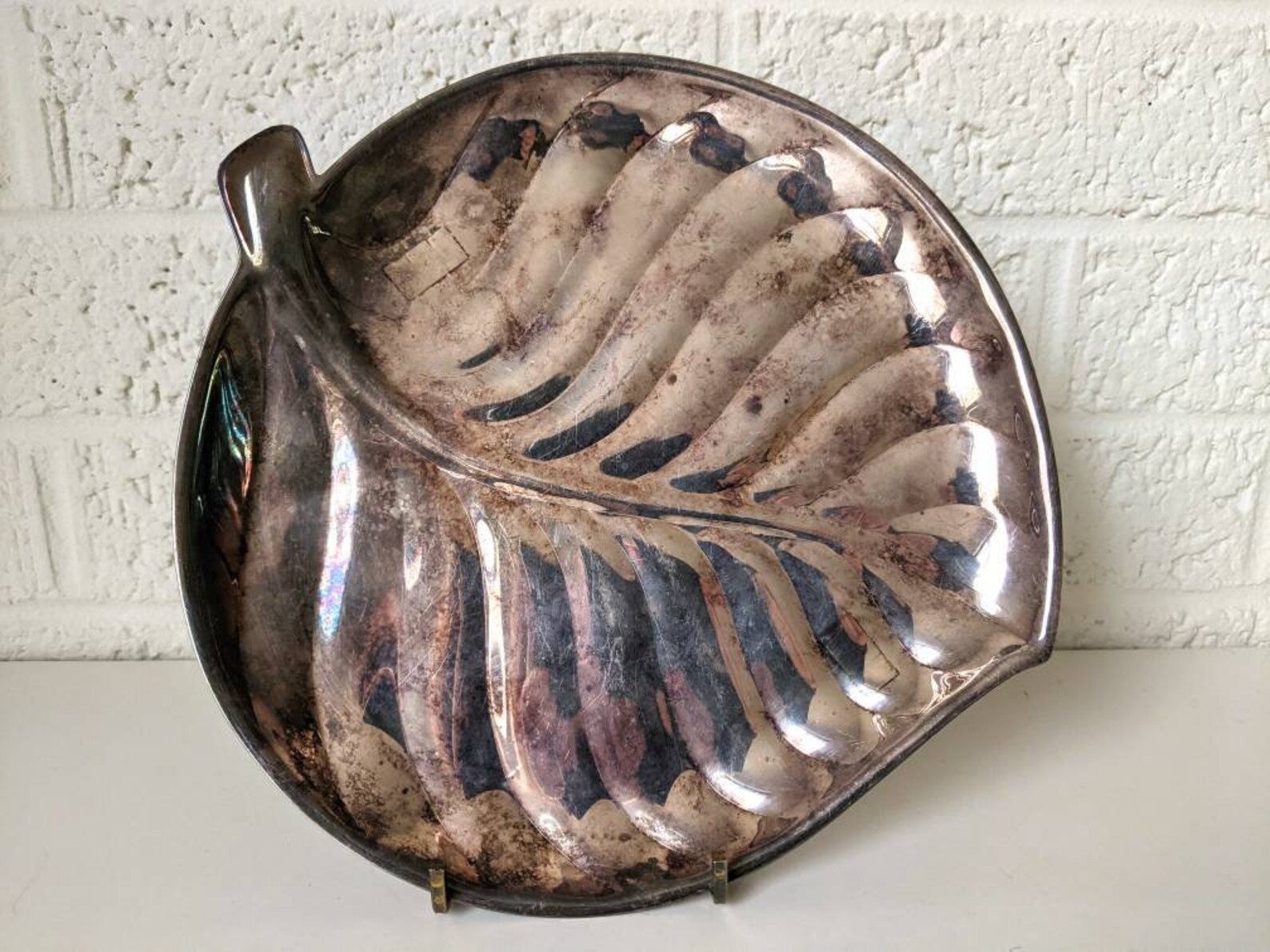 Vintage Midcentury Silver Plated Leaf Tray International Etsy