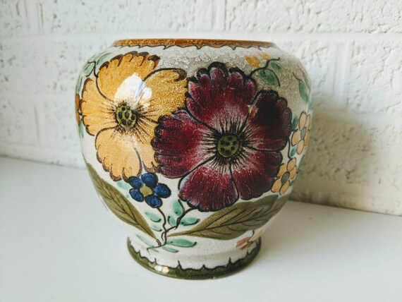 ビンテージgouda pottery Holland flower base Vintage Royal Zuid Holland Gouda Vase - Etsy Canada