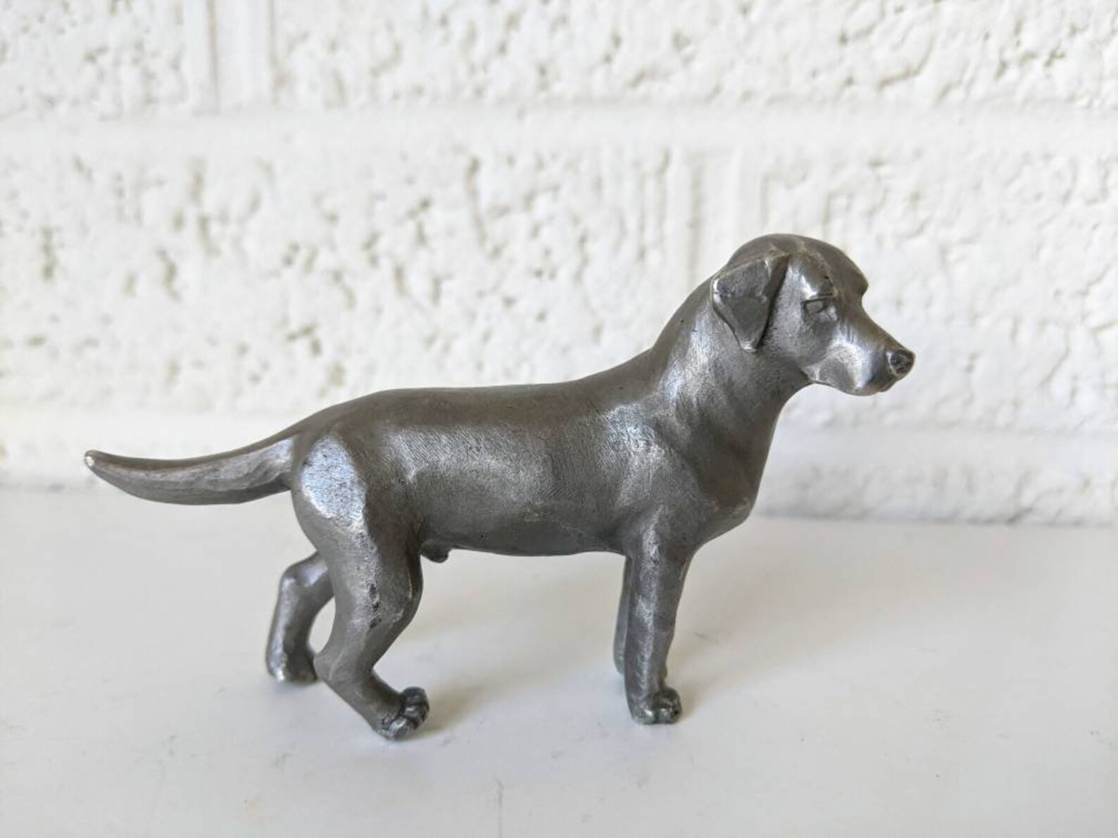 Vintage Rawcliffe Pewter Dog Figurine Etsy