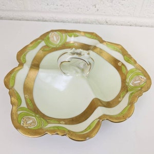 Gorgeous Bavaria Tirschenreuth Hand Painted China | Divided Serving Tray | Artist Signed