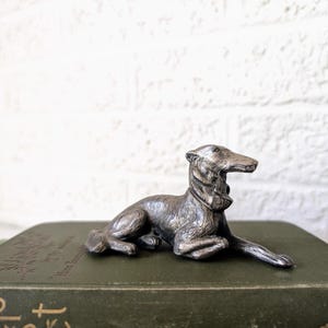 Vintage Silver-tone Dog Figurine | Russian Wolfhound