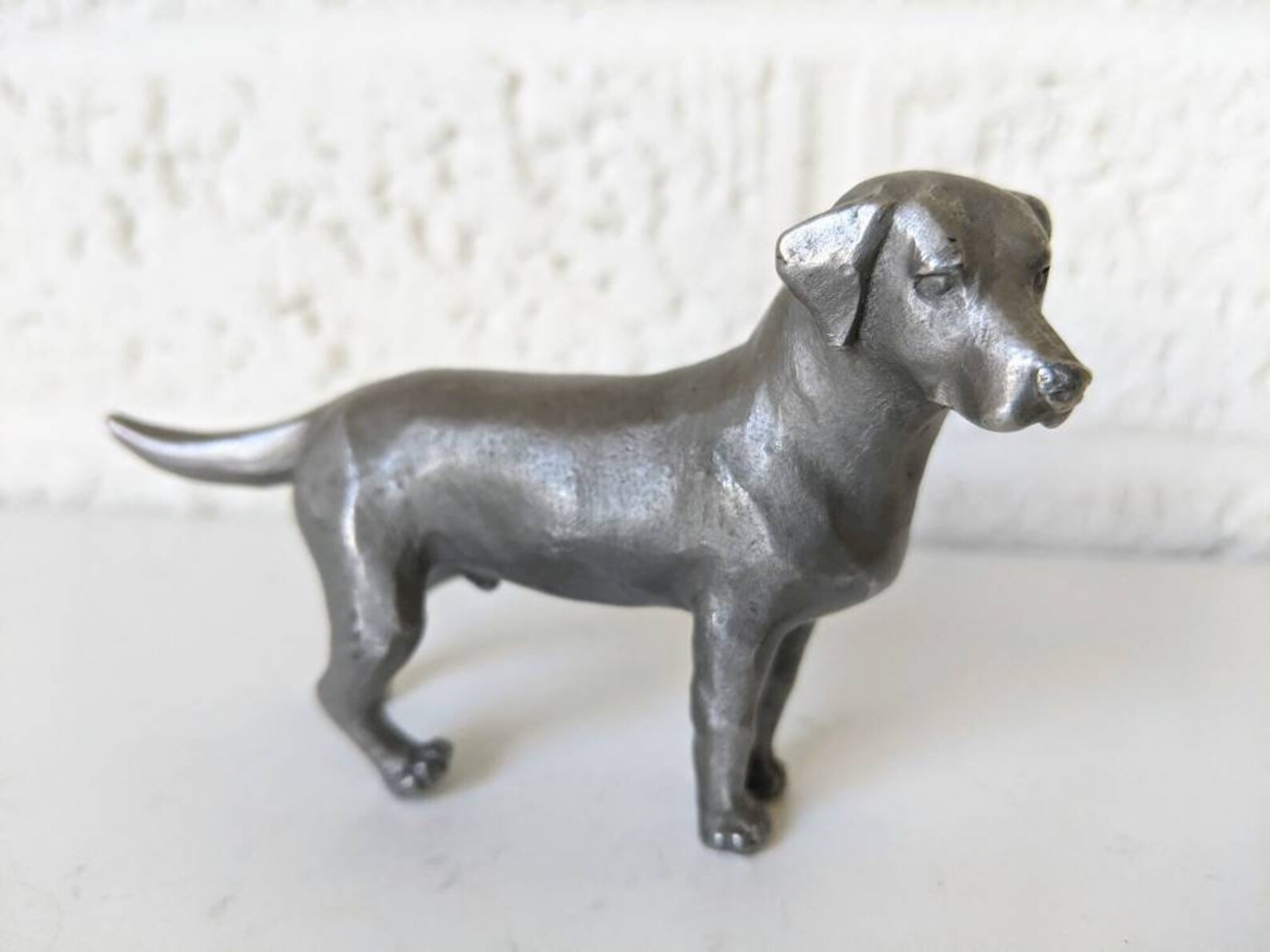 Vintage Rawcliffe Pewter Dog Figurine Etsy