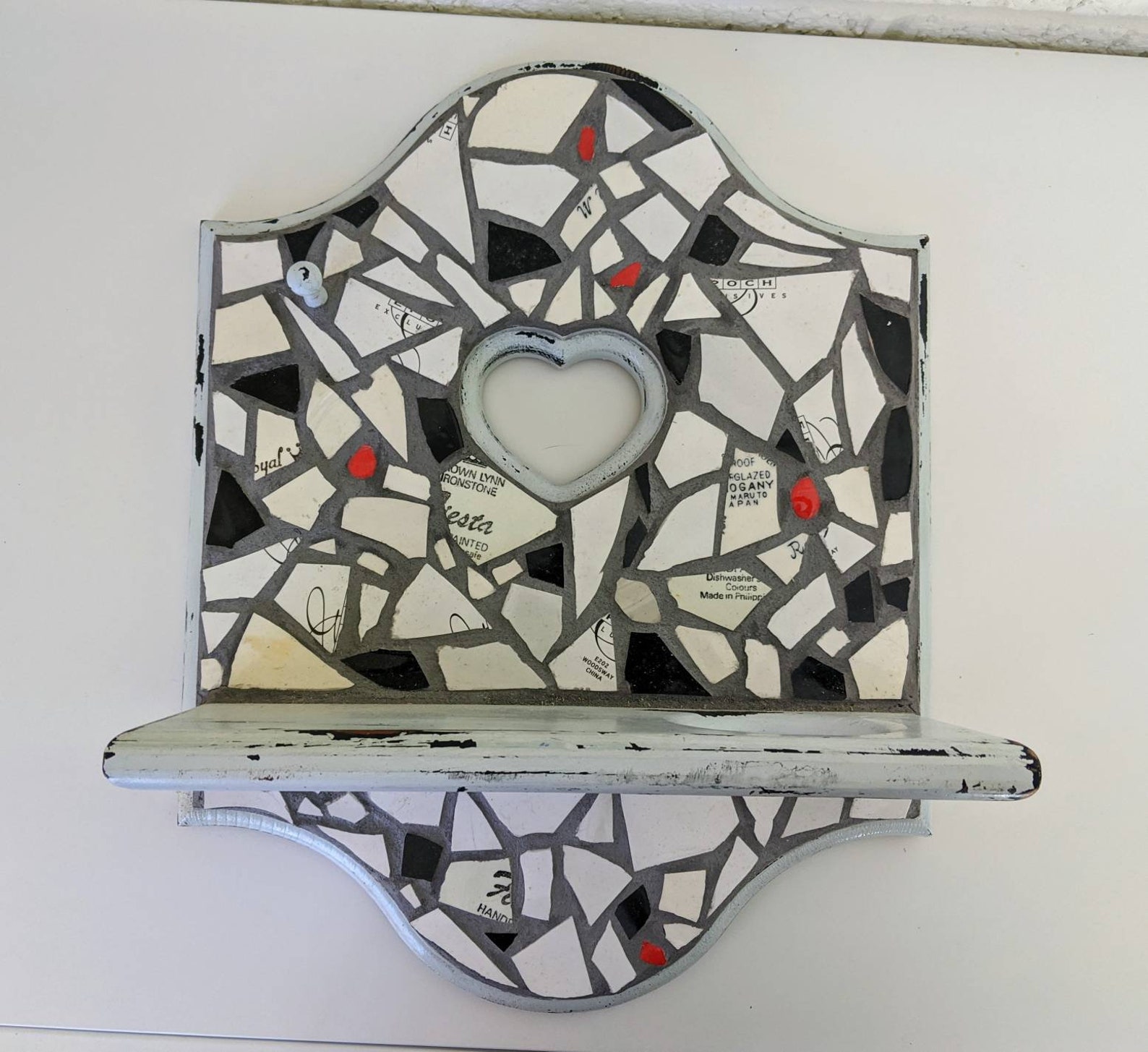 Vintage Mosaic Key Holder and Shelf Etsy