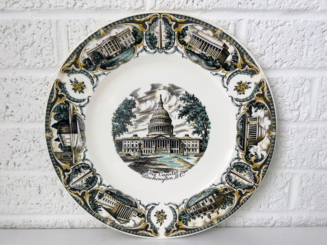 Vintage Washington DC Souvenir Plate Capitol Collectible Plate A Capsco