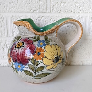 Vintage Royal Zuid Holland Gouda Pitcher | Signed Bertino