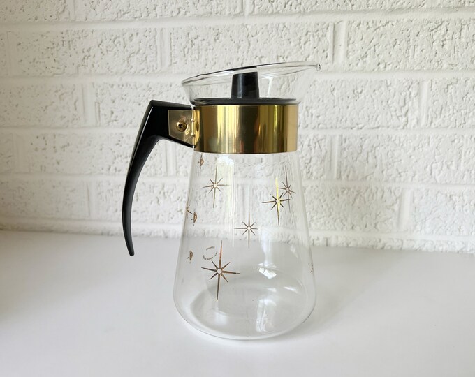 Vintage Pyrex/corning Mid Century Glass Carafe or Decanter Glass Coffee ...