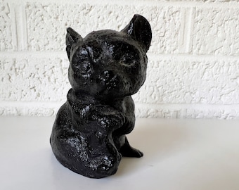 Vintage Coal Bear Figurine | Bear Carved from Coal