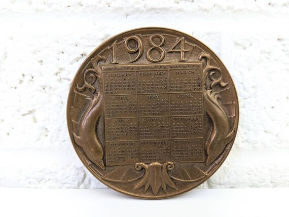 1984 Calendar Medal, Dance of the Dolphins by Don Everhart, Bronze - Etsy  Norway