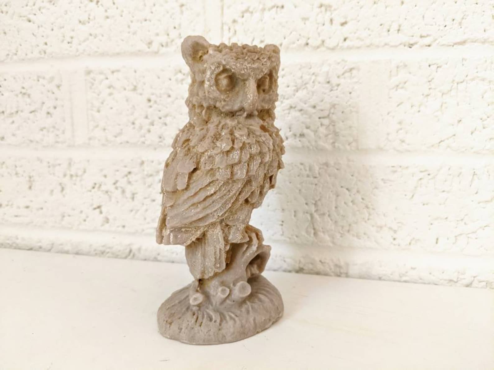 Vintage Resin Owl Figurine Etsy