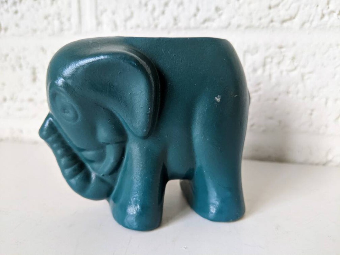 Vintage Small Mccoy Elephant Planter Etsy