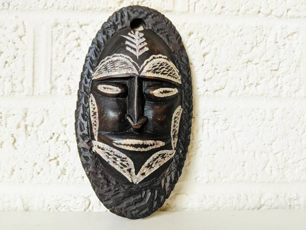 Vintage African Mask Wall Art Clay Etsy Singapore