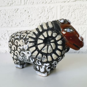 Small Vintage Mann Ceramic Ram Figurine