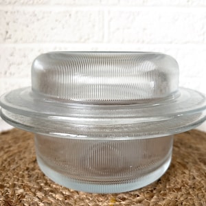 Vintage MCM Lidded Glass Casserole Bowl | 1 Quart | Designed by L & M Vignelli, The Chef&#39;s Choice, Glasbake by Jeannette