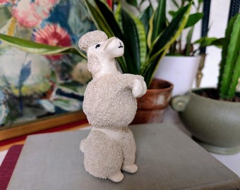 ヴィンテージ陶器製プードルの置物（鞍付き） – ミッドセンチュリー