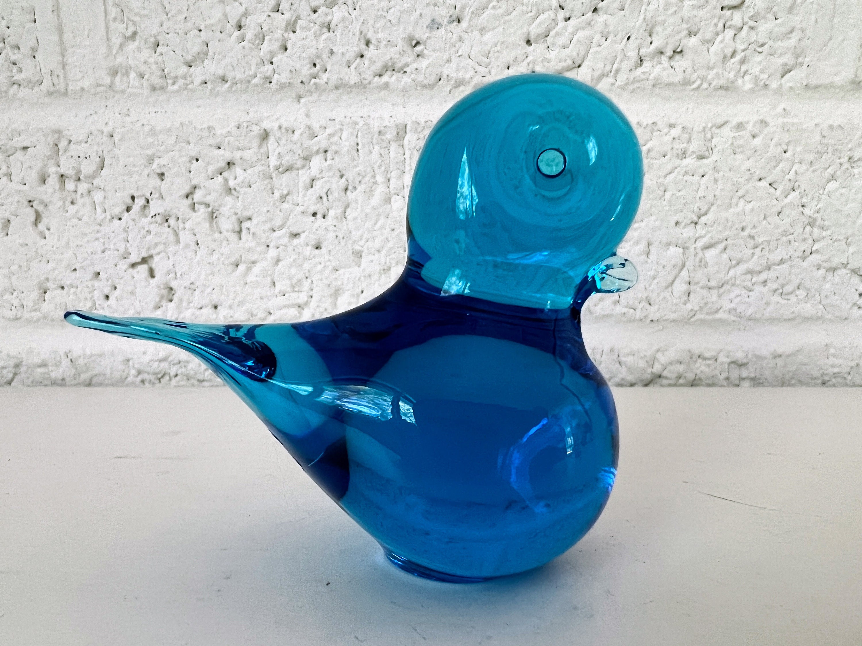 Vintage Glass Bluebird Figurine - Etsy
