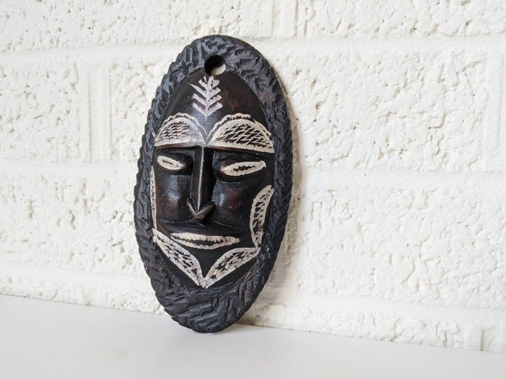 Vintage African Mask Wall Art | Clay - Etsy