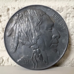 Vintage Large Souvenir Buffalo Nickel Coin | 1936
