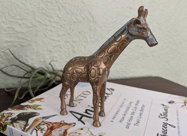 Solid Brass Giraffe Figurine Etsy