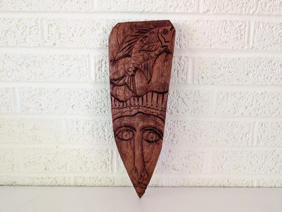 木製顔彫刻 木製の顔の彫刻、手彫り | 壁アート | セントルシア - Etsy 日本