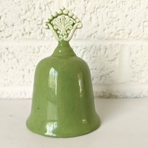 Vintage Green Ceramic Bell