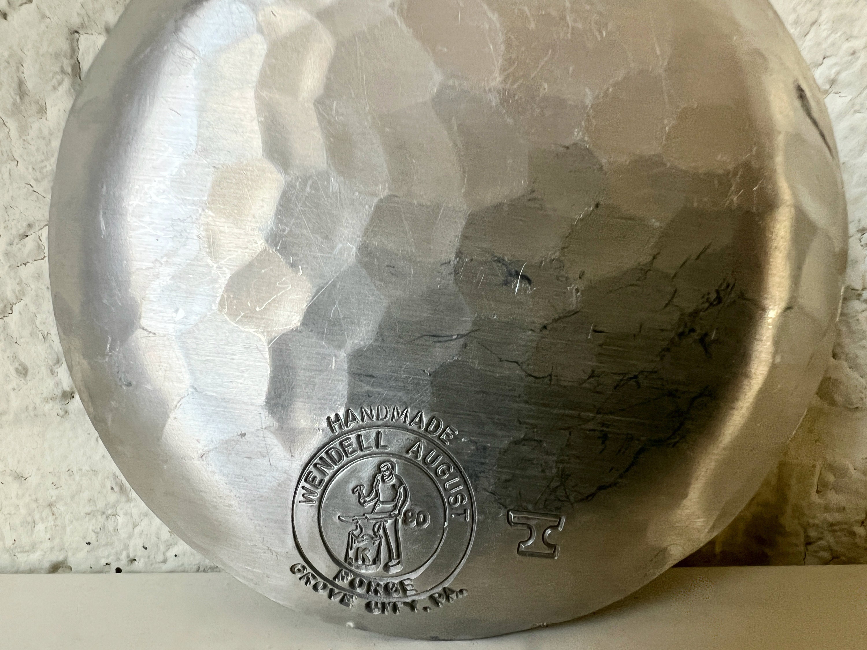 Vintage Wendell August Forge Strawberries Hammered Metal Plaque