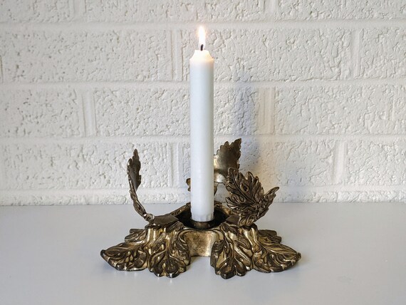 diptyque キャンドルホルダー 黒　リーフ　レア　アンティーク　銀細工 diptyque キャンドルホルダー 黒 リーフ レア アンティーク 銀細工