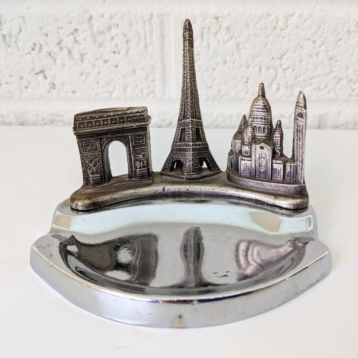 Pariser Souvenir-Anhänger Eiffelturm auf kleinem Sprung, Silber -   Österreich