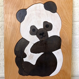 Vintage Wooden Panda Puzzle