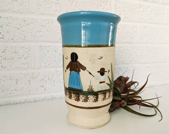 Vintage Tonala Pottery Vase | Mid-Century Mexican Pottery | Southwestern Decor