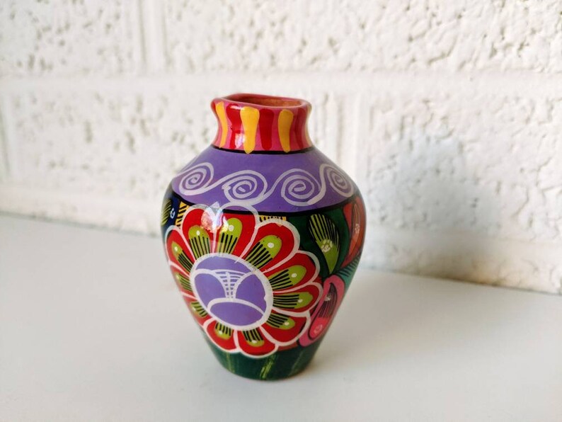 Terra Cotta Bud Vase Vintage Isidora Mexico Pottery Vase