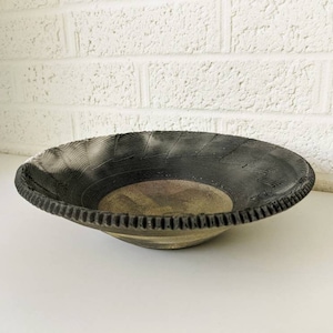 Vintage Raku Pottery Bowl | Signed D. Greenland | Modern Pottery Bowl