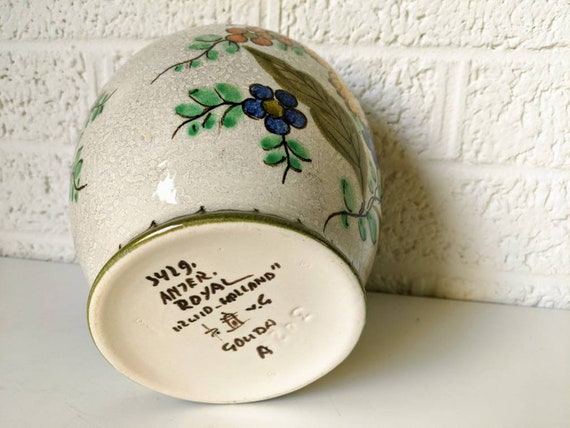 Vintage Royal Zuid Holland Gouda Vase - Etsy