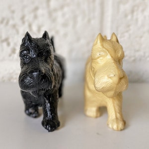 Pair of Vintage Japanese Celluloid Scottie Dogs | Scottish Terrier Pair, Black and White