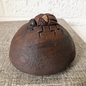 Vintage Pottery LID ONLY | Insect Paperweight | Scarab