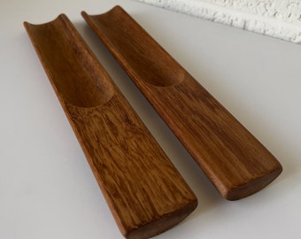 Vintage Pair of Dansk Teak Servers | Iconic Quistgaard Design | Mid-Century Scandinavian Style