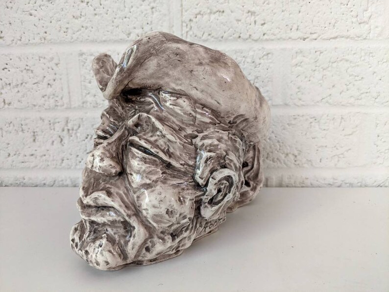 Vintage Pottery Face Mug or Vase Head Vase Etsy