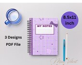 Kawaii Digital Notebook | Journal, 8.5x11 (PDF Download)