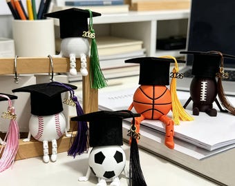 2026 Graduation 3DPrinted Sports Ball Figurine,Articulated Legs,DeskDecor for 2026Grads,Graduation PartyFavor,Graduation Keepsake for HerHim