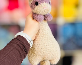 Crochet Ferret Plushie, Handmade Stuffed Animal