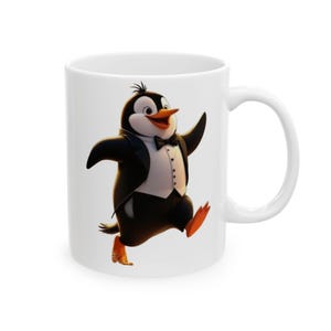 Keramische mok (325 ml, 440 ml) Grappige pinguïn smoking