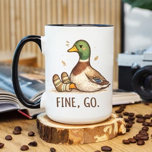 Mug à café canard grincheux cadeau amateur de canard drôle tasse oiseau maussade tasse animal sarcastique canard mignon tasse à thé idée cadeau