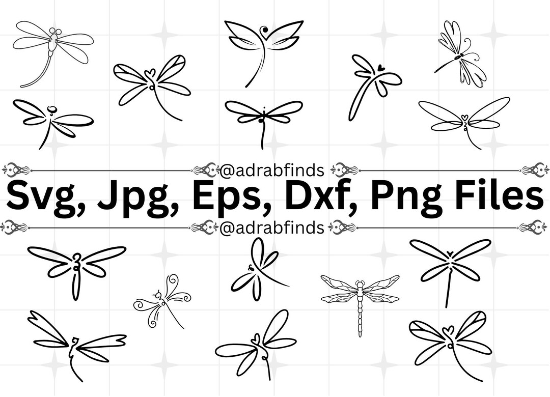 Dragonfly Svg Bundle, High Quality Svg Bundle, Dragonfly Clipart ...