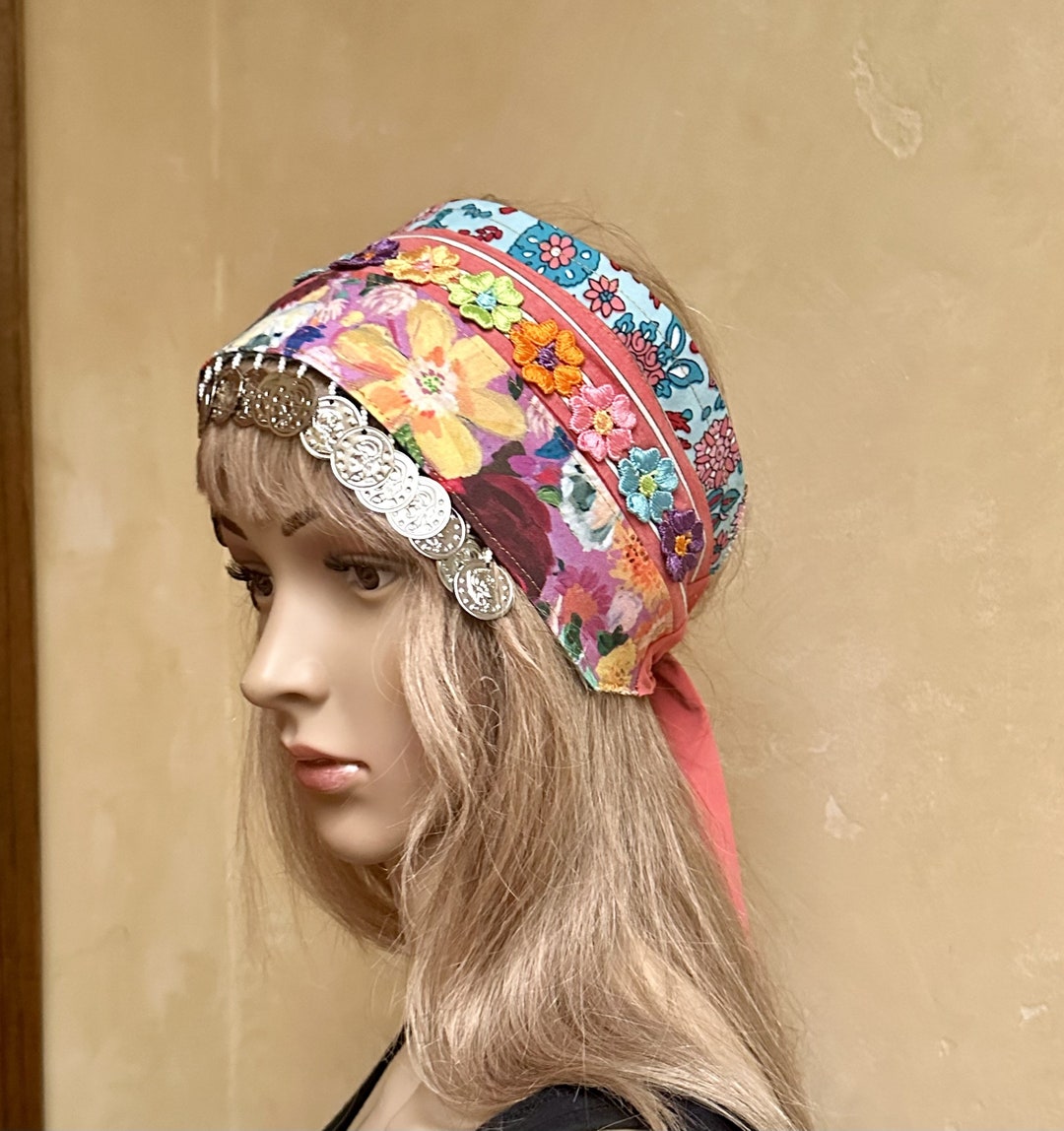 Gypsy Coin Boho Floral Coin Headband, Gypsy Hippie Style - Etsy